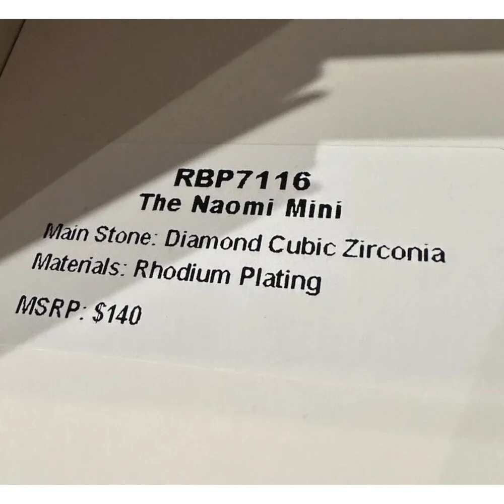 Bomb Party Simply Hoops RBP7116 The Naomi Mini Diamond CZ Rhodium Earrings
